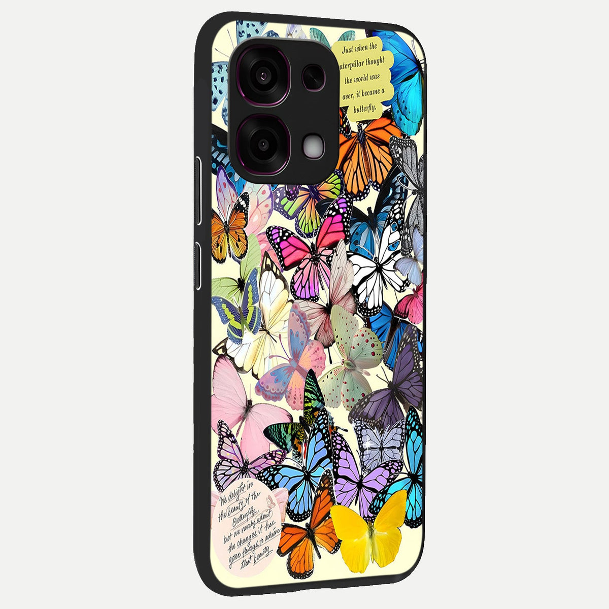  Butterflies Petal Dream back cover For Oppo F31 5G slim fit glass case with vibrant aesthetic design