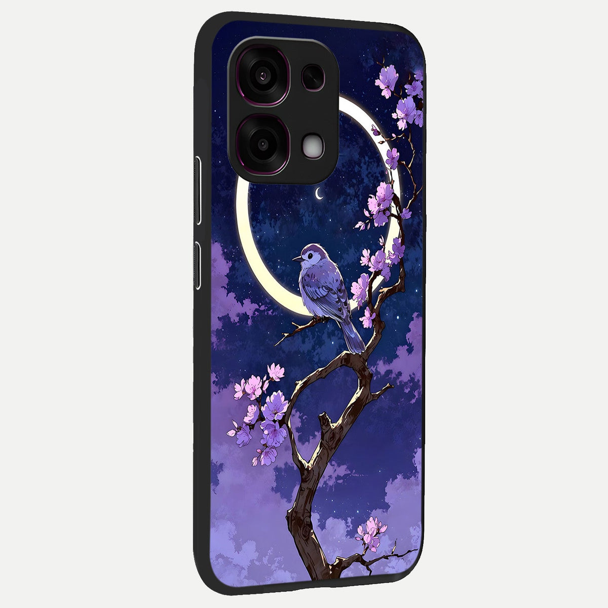  Celestial Bird Blossom back cover For Oppo F31 5G slim fit glass case with vibrant aesthetic design
