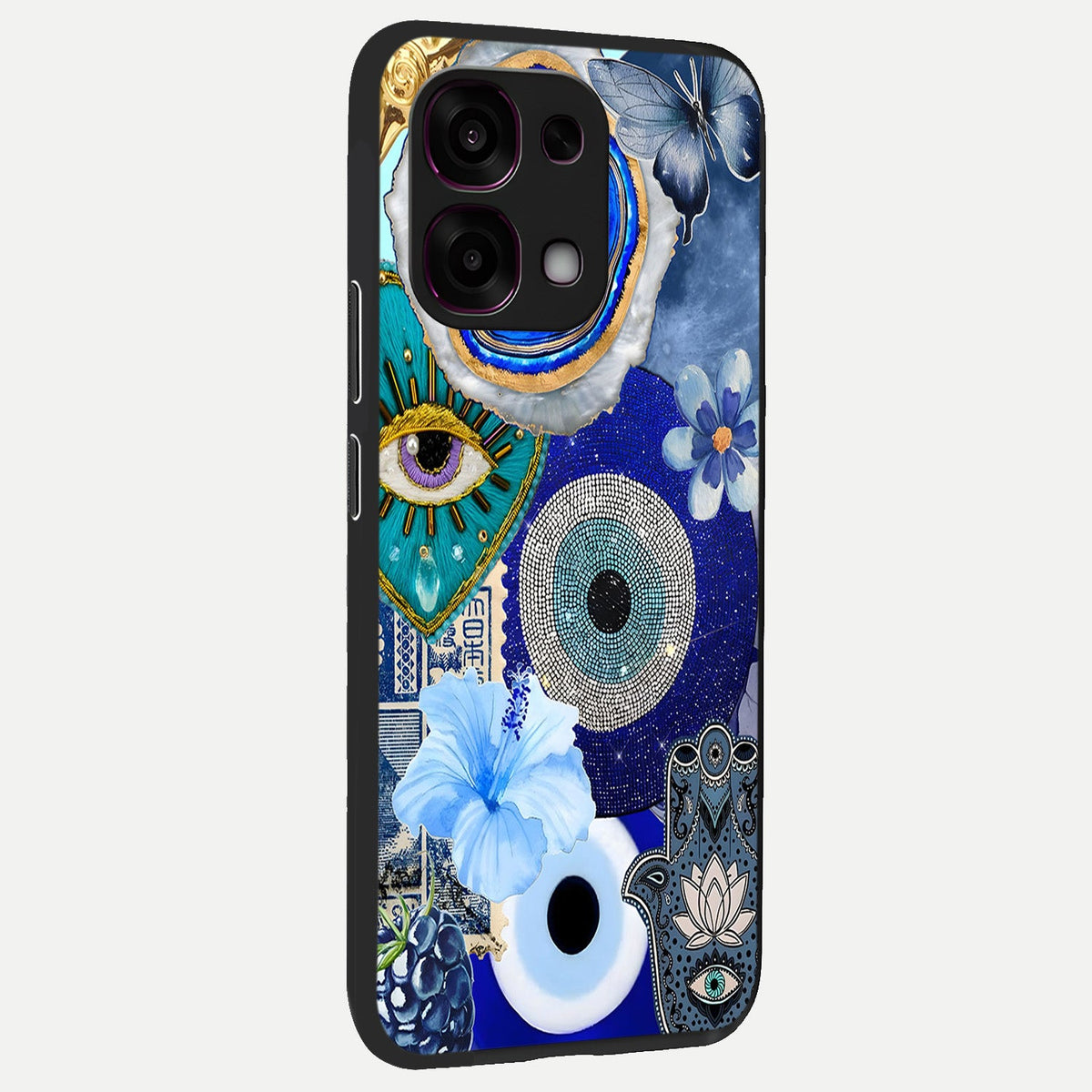 Celestial Blue Vision back cover For Oppo F31 5G slim fit glass case with vibrant aesthetic design