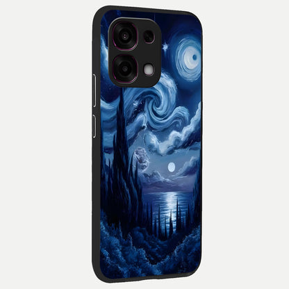  Celestial Dream Van Gogh back cover For Oppo F31 5G slim fit glass case with vibrant aesthetic design