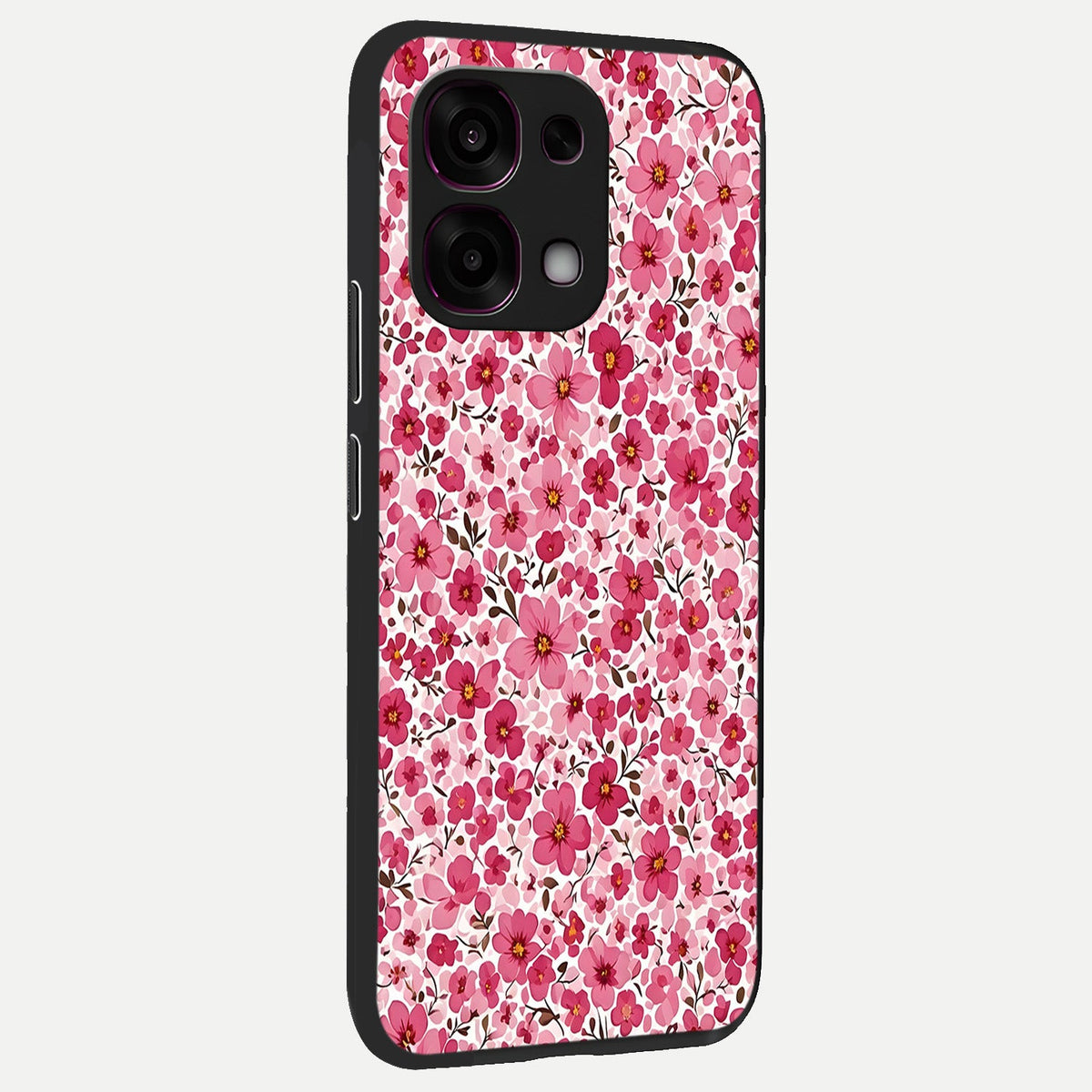  Cherry Blossom Charm back cover For Oppo F31 5G slim fit glass case with vibrant aesthetic design
