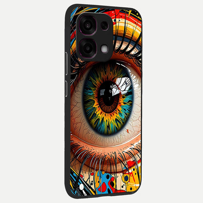  Colorful Eye back cover For Oppo F31 5G slim fit glass case with vibrant aesthetic design