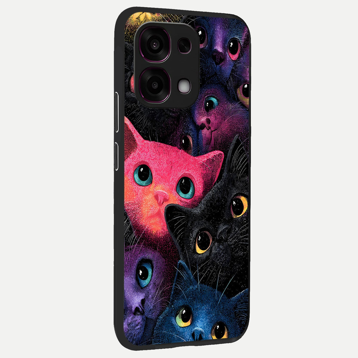  Cosmic Cats Dreams back cover For Oppo F31 5G slim fit glass case with vibrant aesthetic design
