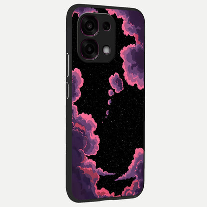  Cosmic Cloud Journey back cover For Oppo F31 5G slim fit glass case with vibrant aesthetic design