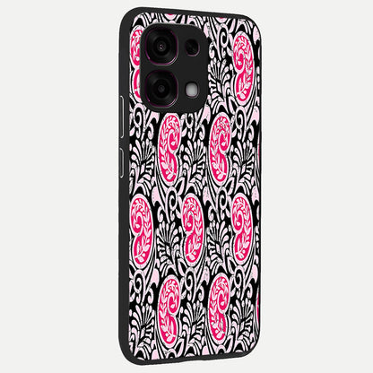  Crimson Paisley Charm back cover For Oppo F31 5G slim fit glass case with vibrant aesthetic design