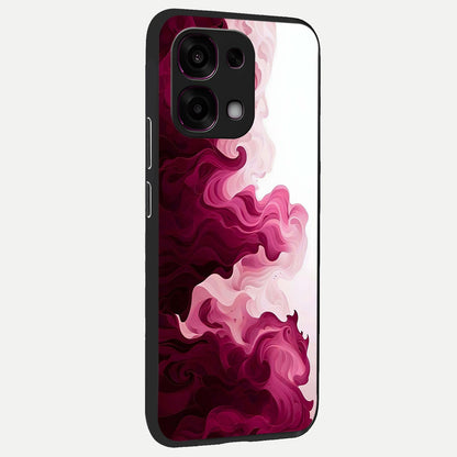  Crimson Wave Flow back cover For Oppo F31 5G slim fit glass case with vibrant aesthetic design