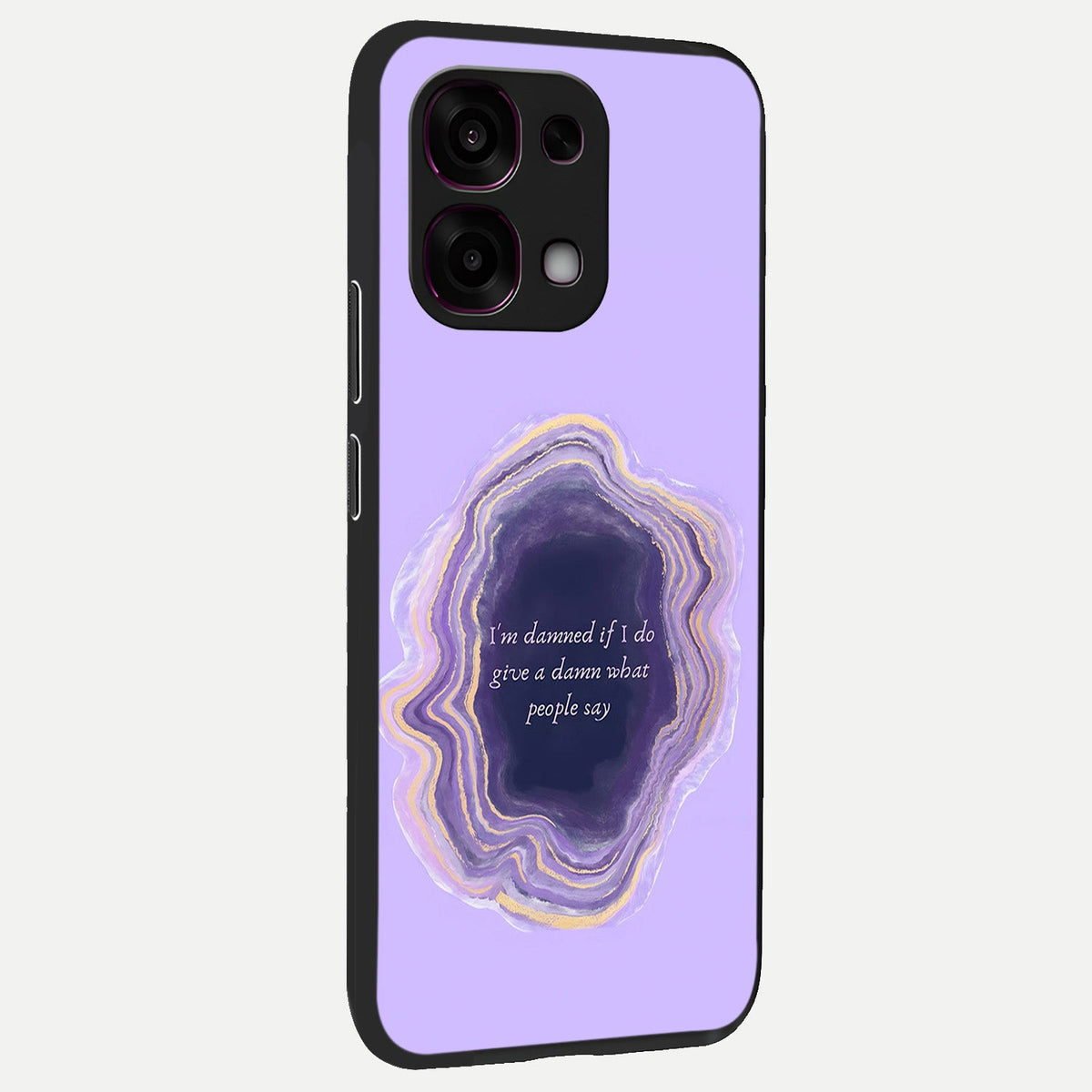  Damned People Quote back cover For Oppo F31 5G slim fit glass case with vibrant aesthetic design