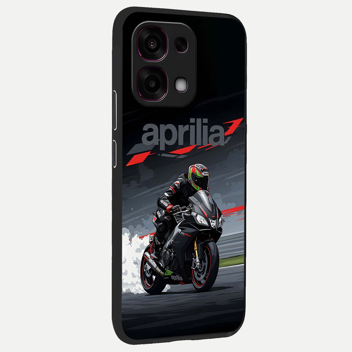  Dark Aprilla back cover For Oppo F31 5G slim fit glass case with vibrant aesthetic design