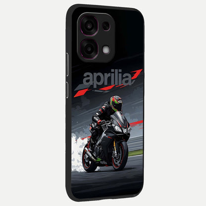  Dark Aprilla back cover For Oppo F31 5G slim fit glass case with vibrant aesthetic design
