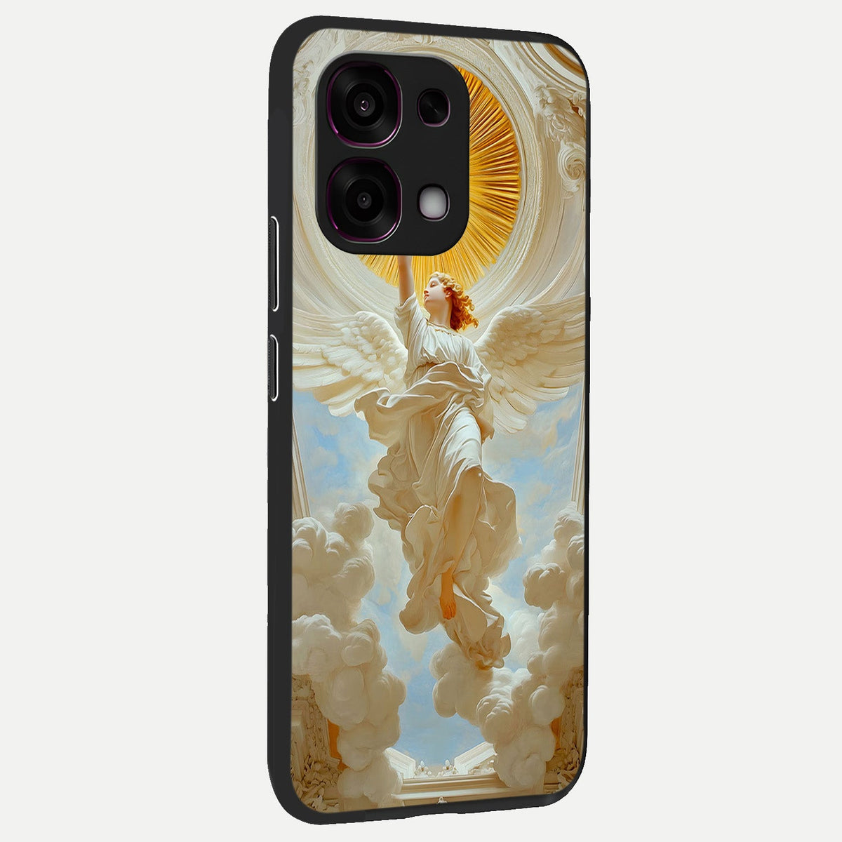  Divine Light Angel back cover For Oppo F31 5G slim fit glass case with vibrant aesthetic design