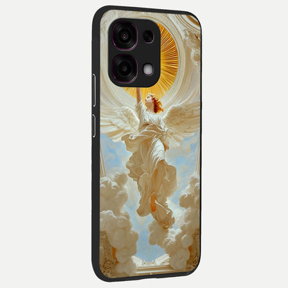  Divine Light Angel back cover For Oppo F31 5G slim fit glass case with vibrant aesthetic design