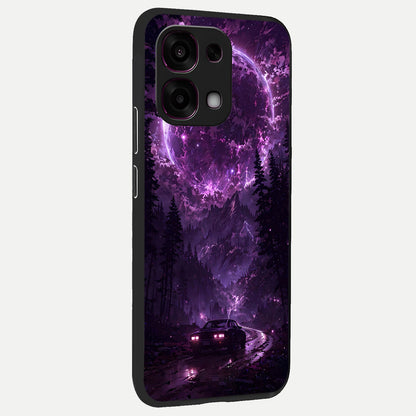  Eternal Cosmic Drive back cover For Oppo F31 5G slim fit glass case with vibrant aesthetic design