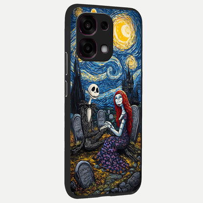  Eternal Night Love back cover For Oppo F31 5G slim fit glass case with vibrant aesthetic design