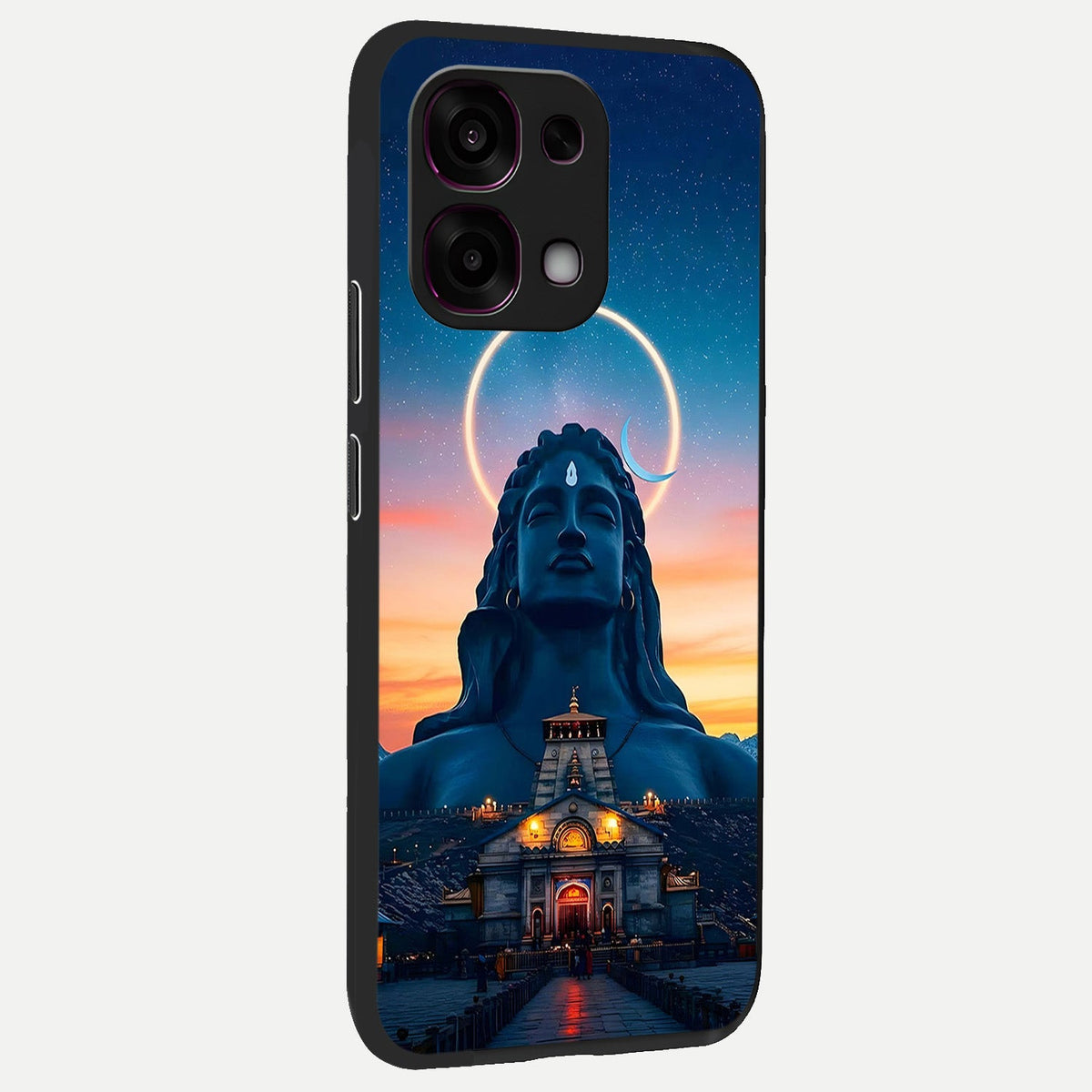  Eternal Shiva Aura back cover For Oppo F31 5G slim fit glass case with vibrant aesthetic design
