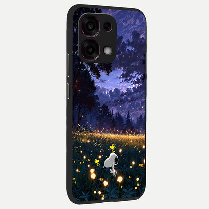  Firefly Meadow Magic back cover For Oppo F31 5G slim fit glass case with vibrant aesthetic design