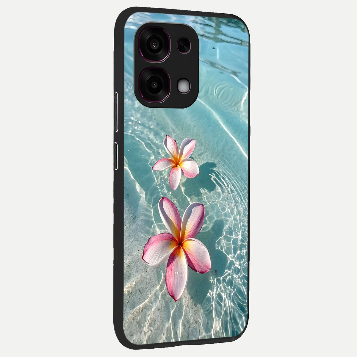  Floating Bloom Bliss back cover For Oppo F31 5G slim fit glass case with vibrant aesthetic design
