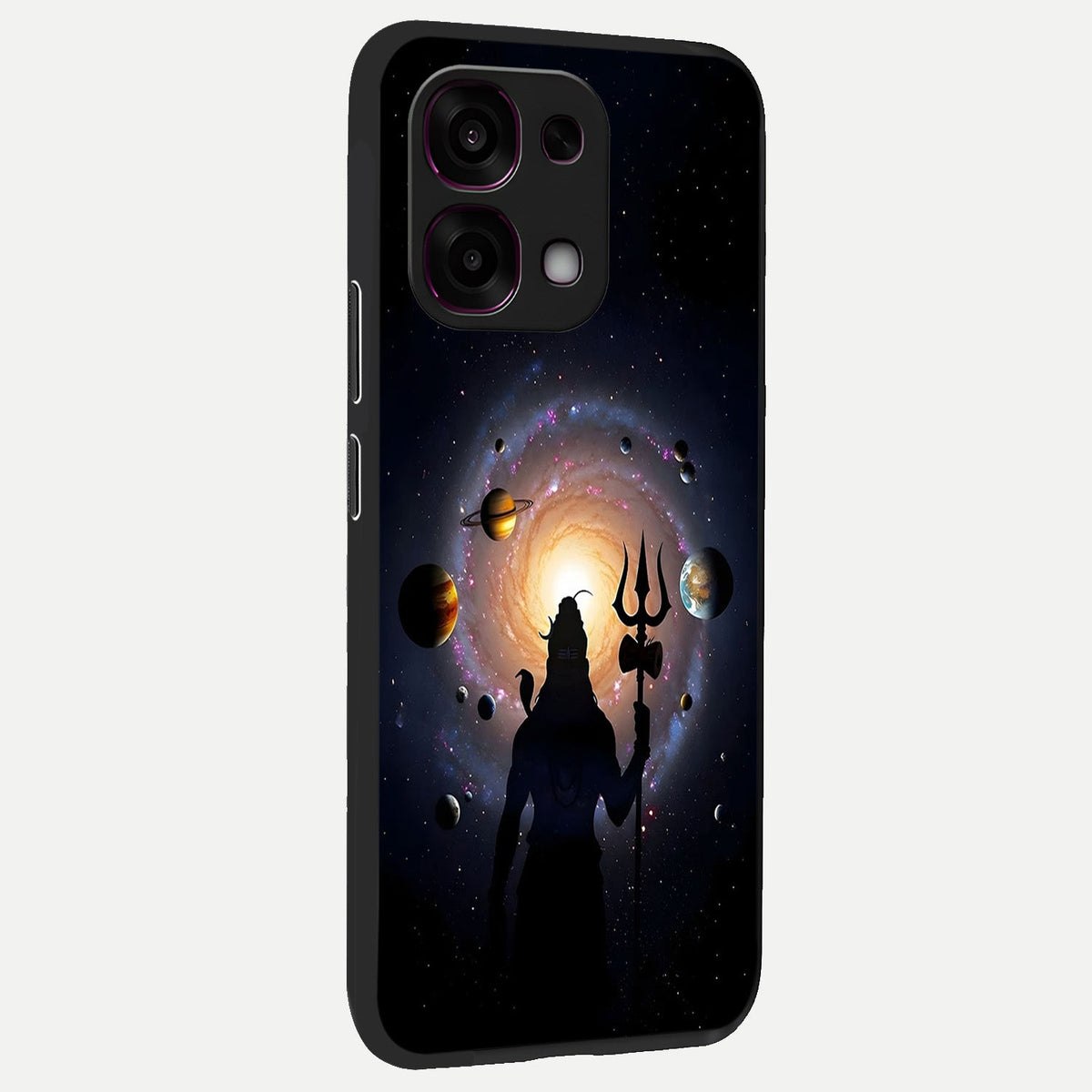  Galactic Shiva Vision back cover For Oppo F31 5G slim fit glass case with vibrant aesthetic design