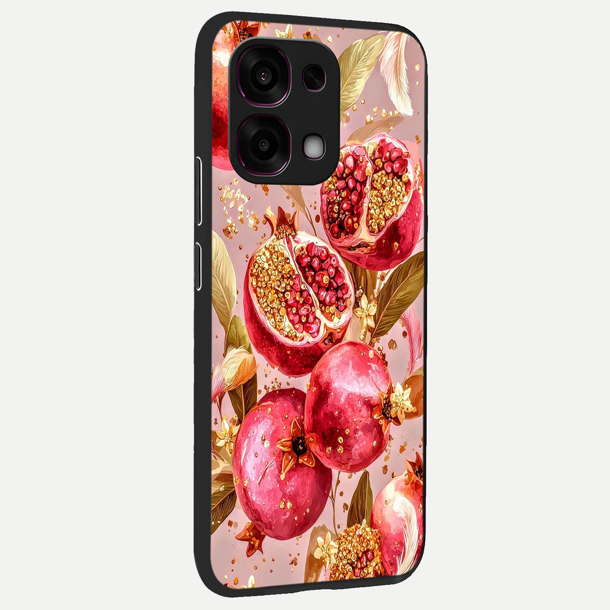  Golden Bloom Glow back cover For Oppo F31 5G slim fit glass case with vibrant aesthetic design