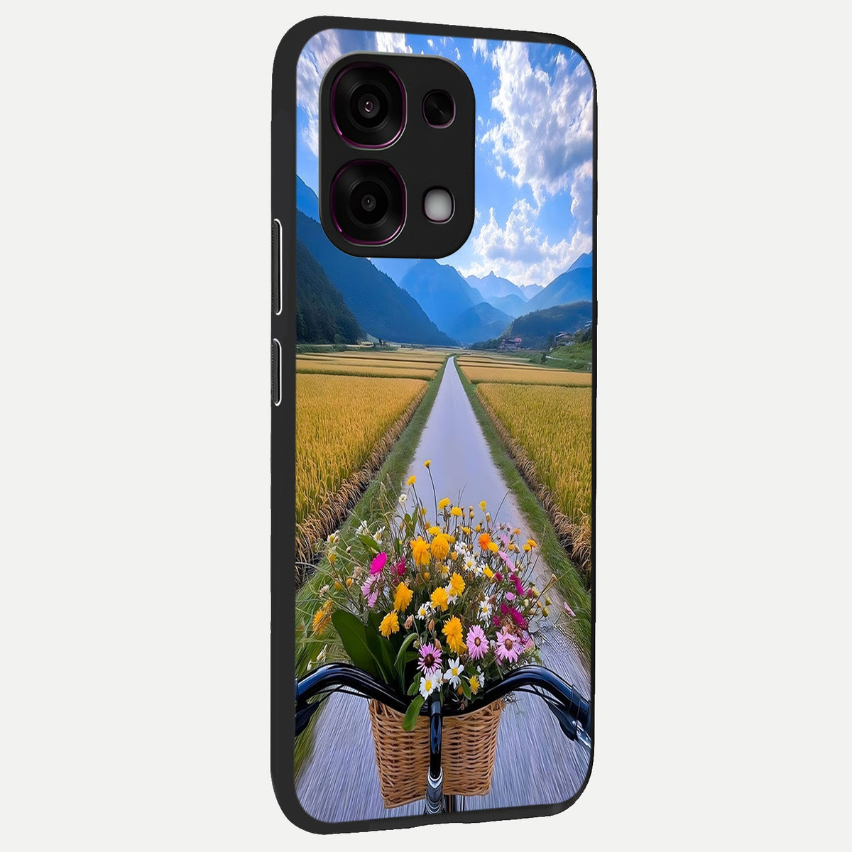  Golden Field Journey back cover For Oppo F31 5G slim fit glass case with vibrant aesthetic design