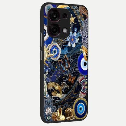  Golden Moon Magic back cover For Oppo F31 5G slim fit glass case with vibrant aesthetic design