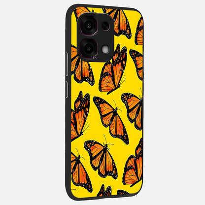  Golden Wing Flight back cover For Oppo F31 5G slim fit glass case with vibrant aesthetic design