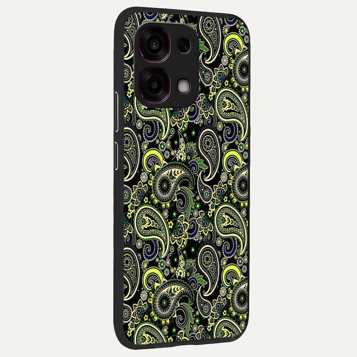  Green Lemon back cover For Oppo F31 5G slim fit glass case with vibrant aesthetic design