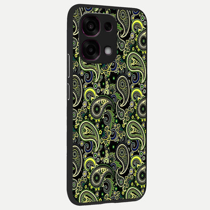  Green Lemon back cover For Oppo F31 5G slim fit glass case with vibrant aesthetic design