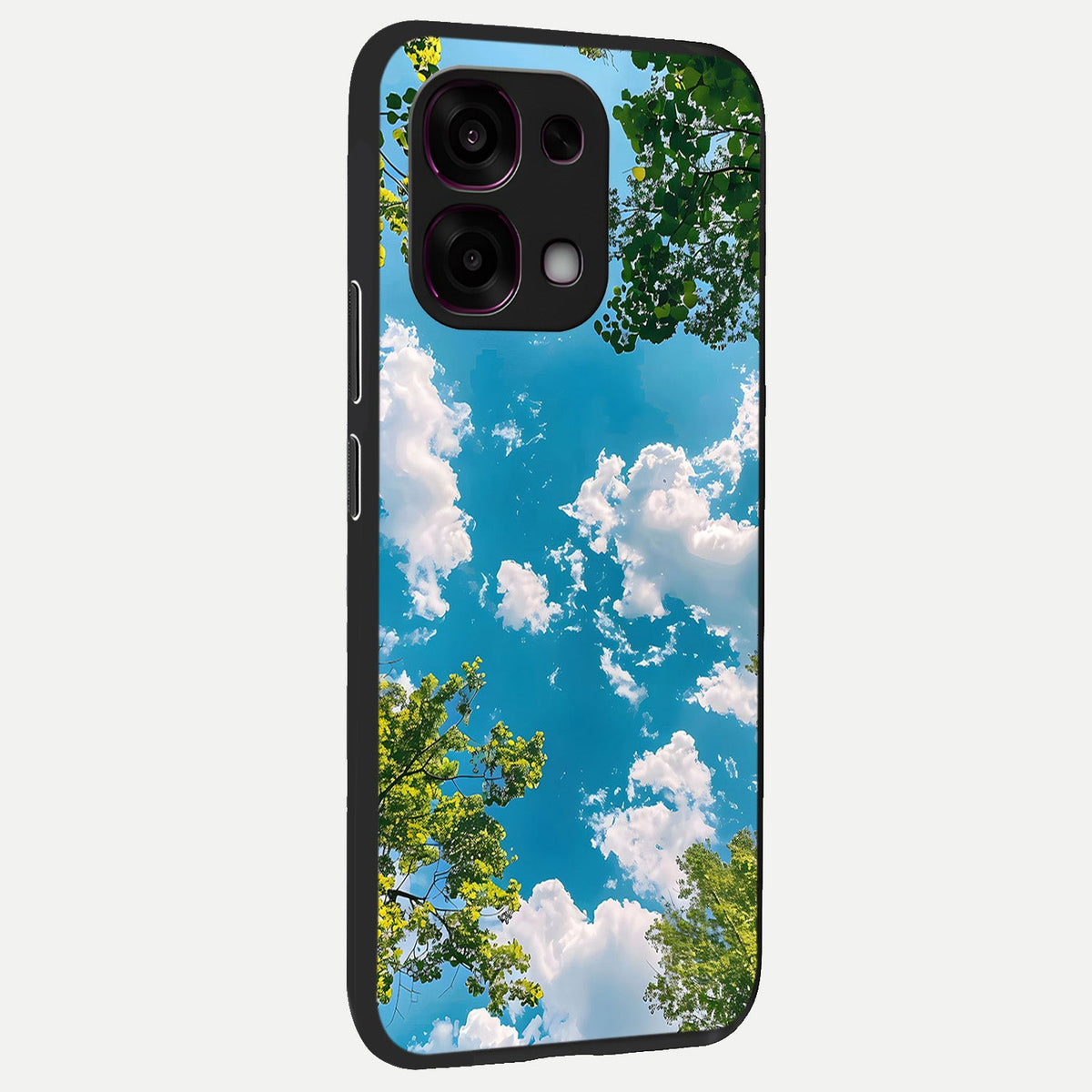  Green Moon Energy back cover For Oppo F31 5G slim fit glass case with vibrant aesthetic design