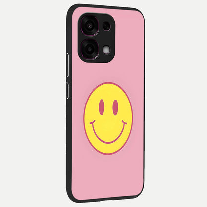  Happy Pink Mood back cover For Oppo F31 5G slim fit glass case with vibrant aesthetic design