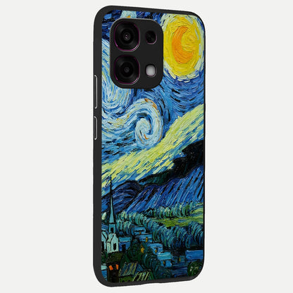  Inspired Van Gogh Art back cover For Oppo F31 5G slim fit glass case with vibrant aesthetic design