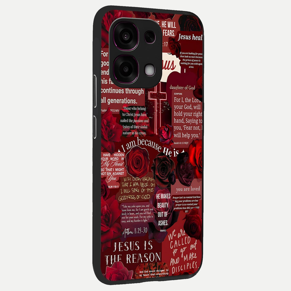  Jesus Love Heals back cover For Oppo F31 5G slim fit glass case with vibrant aesthetic design