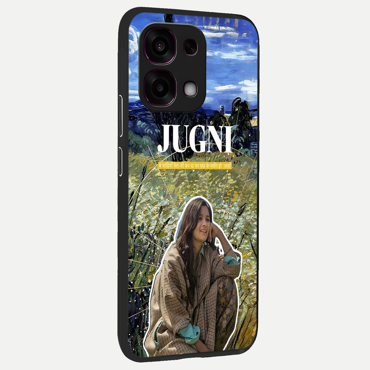  Jugni Soul Vibes back cover For Oppo F31 5G slim fit glass case with vibrant aesthetic design