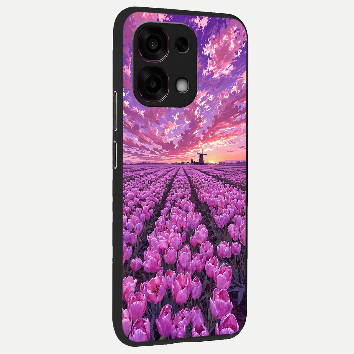  Lavender Dream Skies back cover For Oppo F31 5G slim fit glass case with vibrant aesthetic design