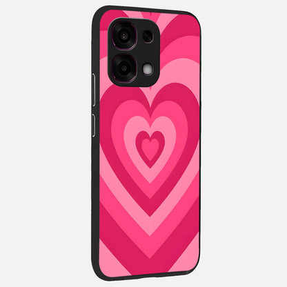 Layered Love Hearts back cover For Oppo F31 5G slim fit glass case with vibrant aesthetic design