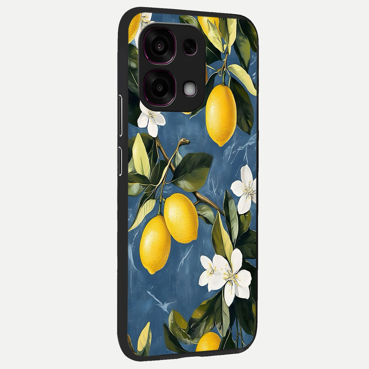  Lemon Dream Garden back cover For Oppo F31 5G slim fit glass case with vibrant aesthetic design