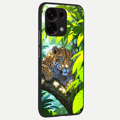  Leopard in Jungle back cover For Oppo F31 5G slim fit glass case with vibrant aesthetic design