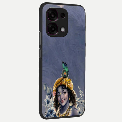 Lord Krishna back cover For Oppo F31 5G slim fit glass case with vibrant aesthetic design