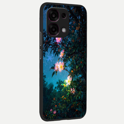  Midnight Bloom Glow back cover For Oppo F31 5G slim fit glass case with vibrant aesthetic design