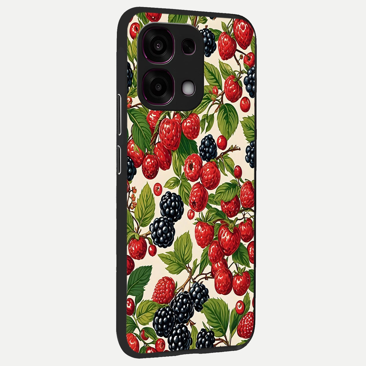  Mixed Berry Collage back cover For Oppo F31 5G slim fit glass case with vibrant aesthetic design