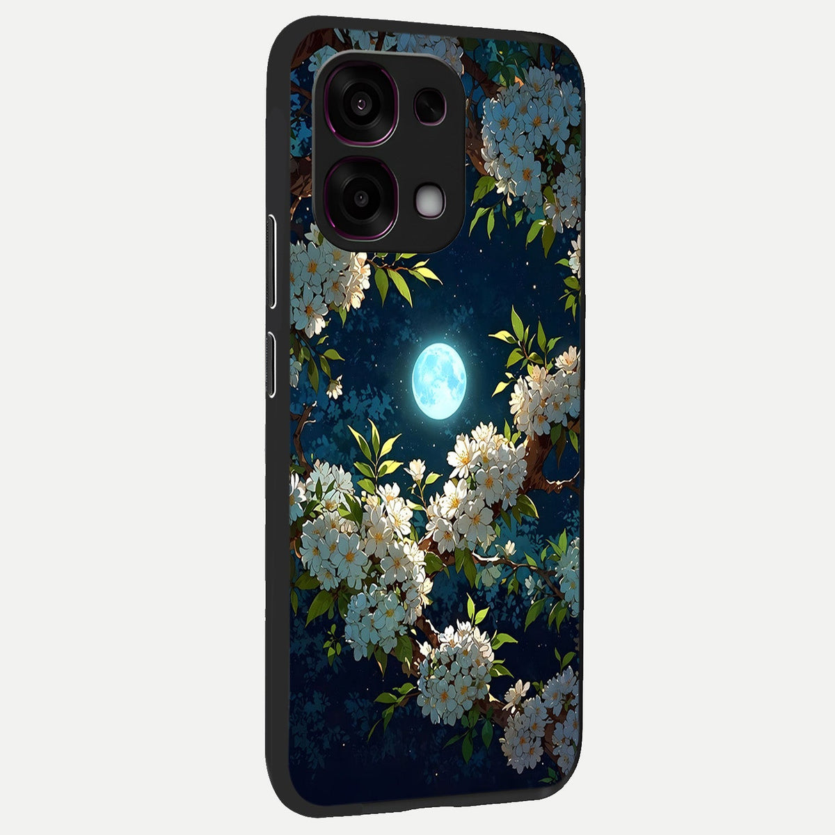  Moonlit Blossom Dream back cover For Oppo F31 5G slim fit glass case with vibrant aesthetic design