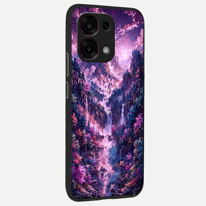  Mystic Cascade Peaks back cover For Oppo F31 5G slim fit glass case with vibrant aesthetic design