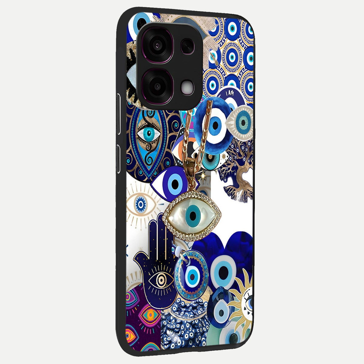  Mystic Charm Eye back cover For Oppo F31 5G slim fit glass case with vibrant aesthetic design