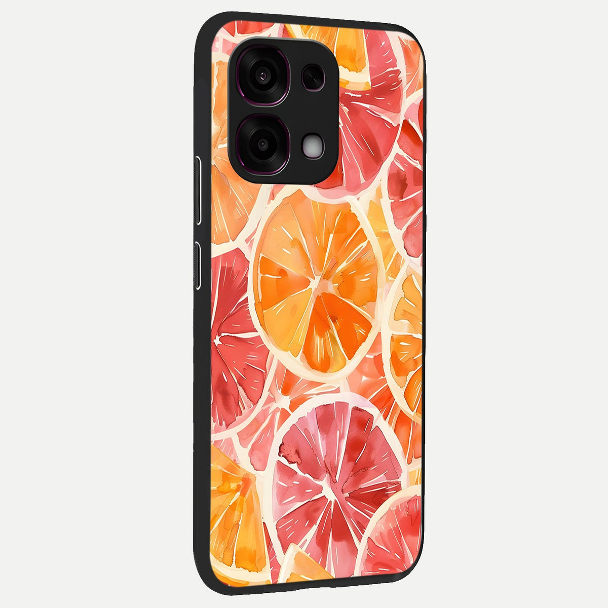 Orange Fruits Pattern back cover For Oppo F31 5G slim fit glass case with vibrant aesthetic design