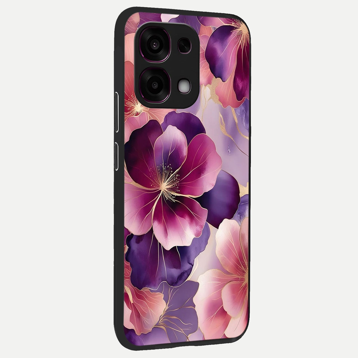  Pink Bouquet Florals back cover For Oppo F31 5G slim fit glass case with vibrant aesthetic design