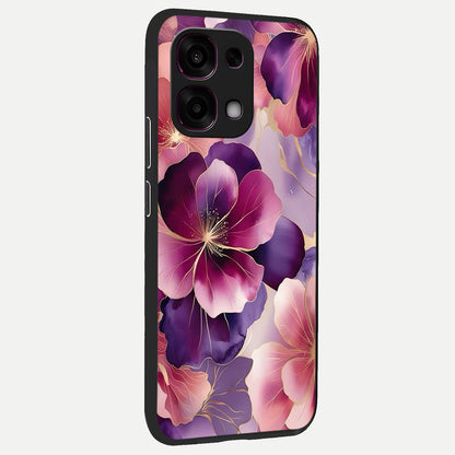  Pink Bouquet Florals back cover For Oppo F31 5G slim fit glass case with vibrant aesthetic design