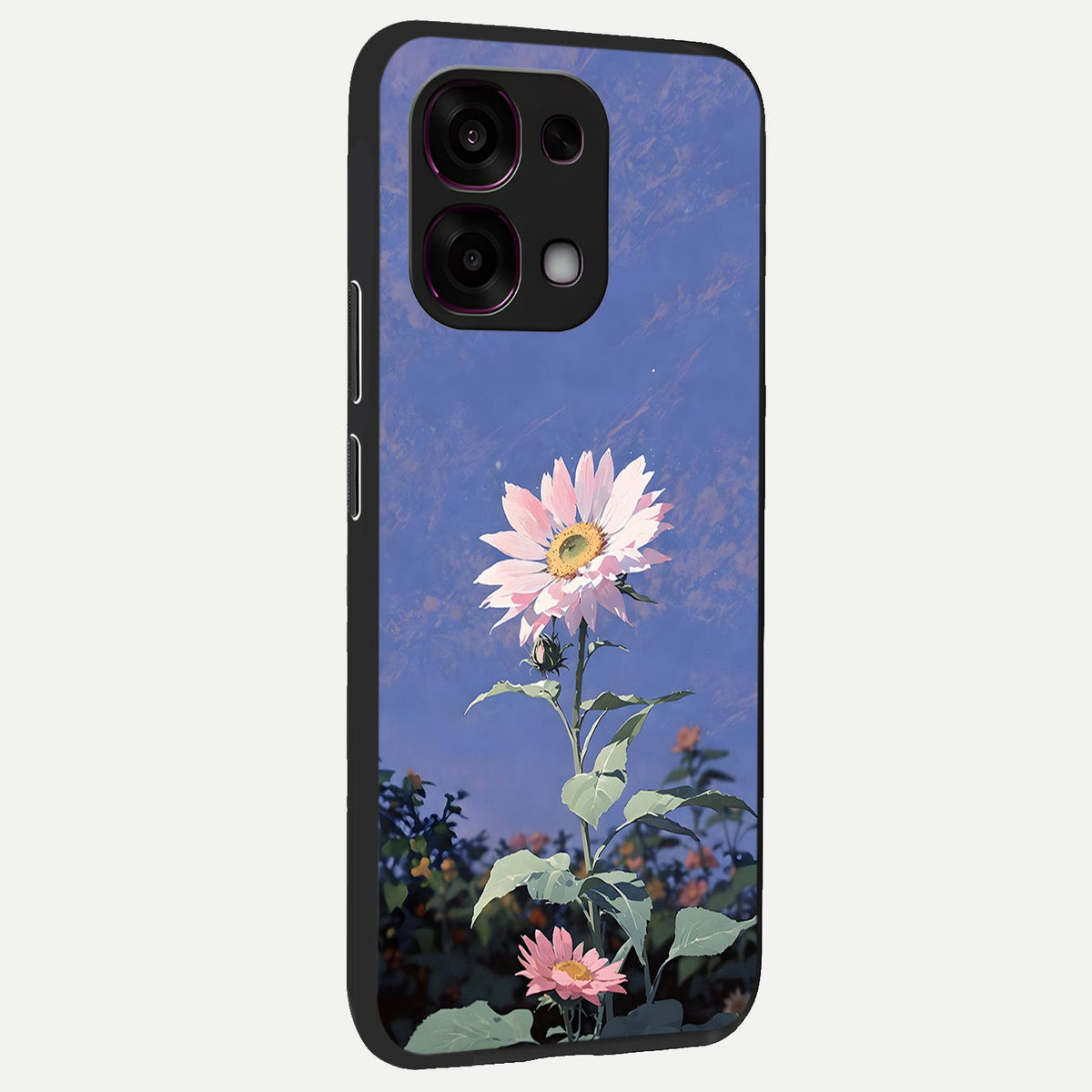  Pink Shells Outline back cover For Oppo F31 5G slim fit glass case with vibrant aesthetic design