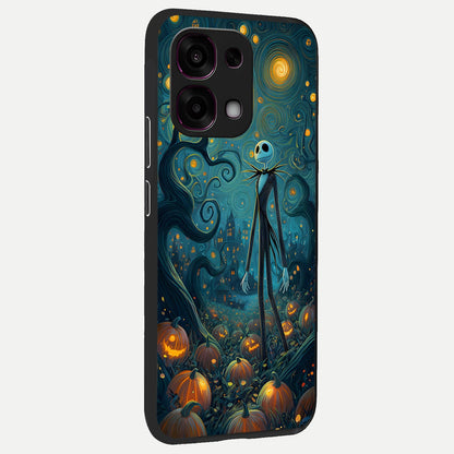  Pumpkin Moonlight Tale back cover For Oppo F31 5G slim fit glass case with vibrant aesthetic design