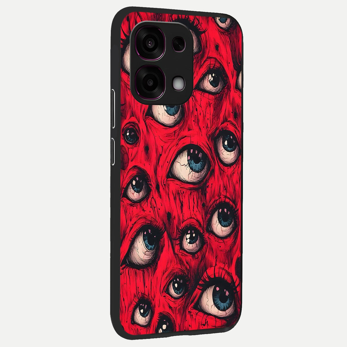  Red Eyes Pattern back cover For Oppo F31 5G slim fit glass case with vibrant aesthetic design