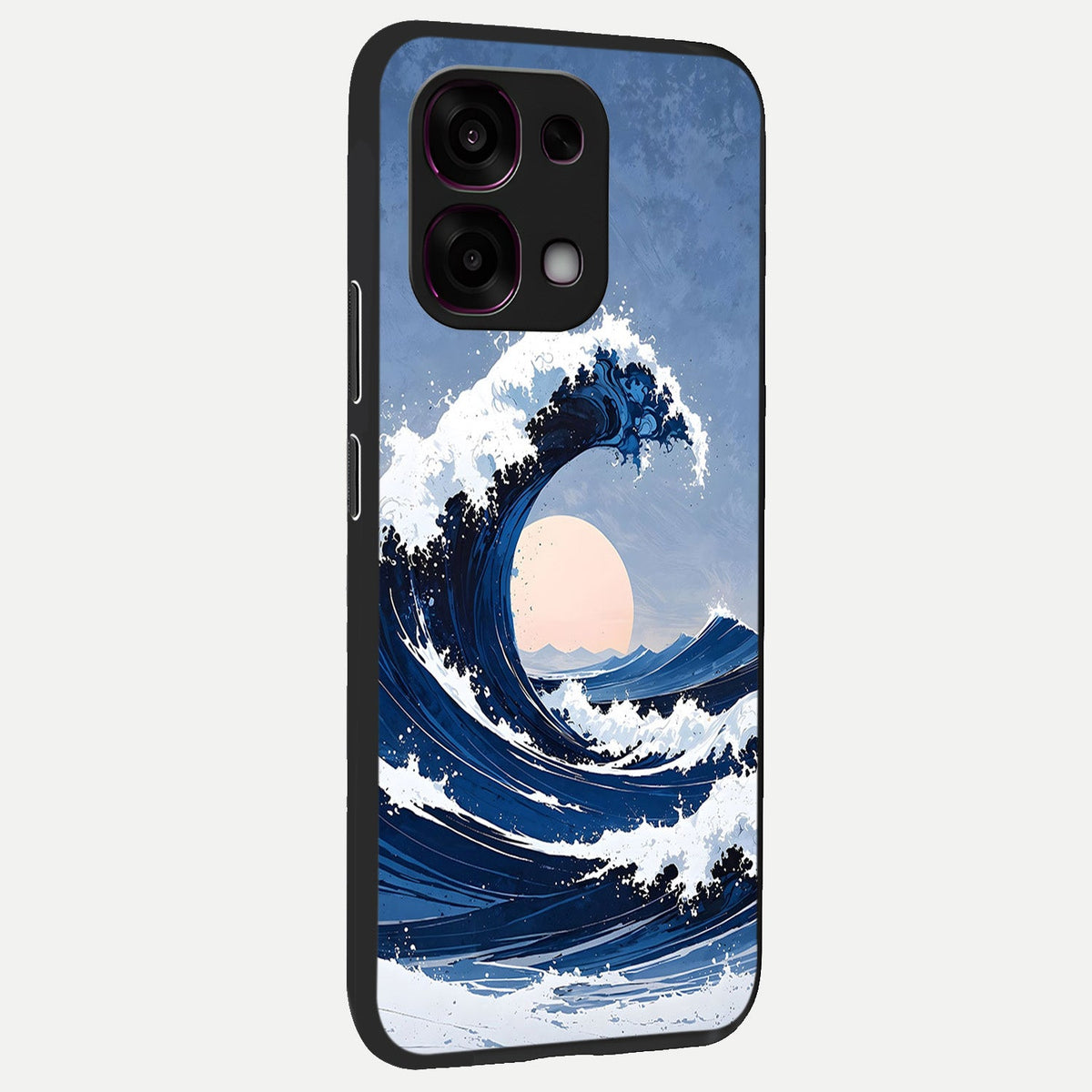  Rising Tide Power back cover For Oppo F31 5G slim fit glass case with vibrant aesthetic design