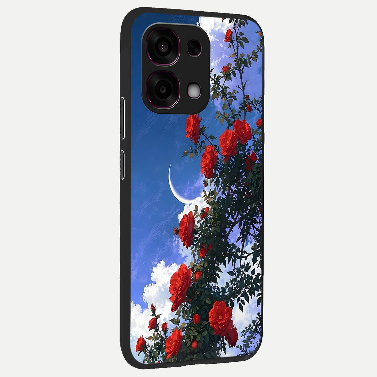  Rose Drift Flowers back cover For Oppo F31 5G slim fit glass case with vibrant aesthetic design